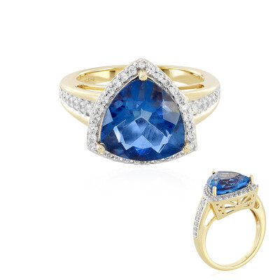 Anillo en plata con Fluorita de color cambiante