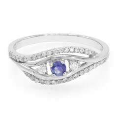 Anillo en plata con Zafiro de Kanchanaburi
