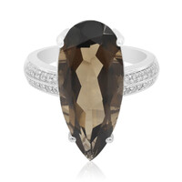 Anillo en plata con Cuarzo ahumado