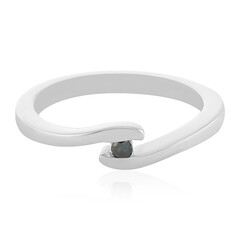 Anillo en plata con Diamante azul I3
