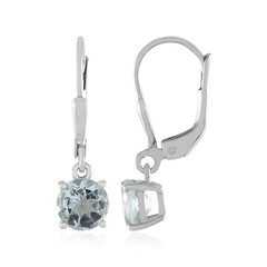 Pendientes en plata con Aguamarina de Brasil
