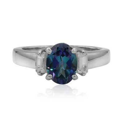 Anillo en plata con Topacio Neptuno