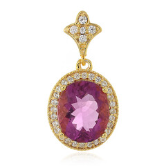 Colgante en plata con Fluorita rosa de México