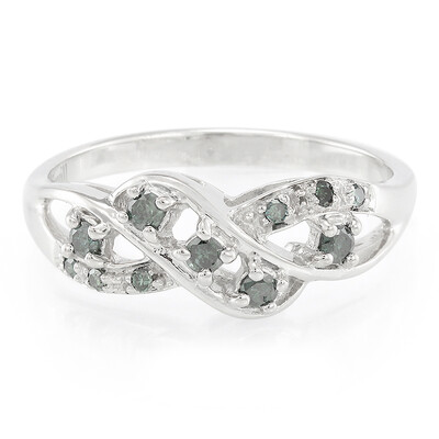 Anillo en plata con Diamante fantasía