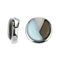 Colgante en plata con Ágata azul
