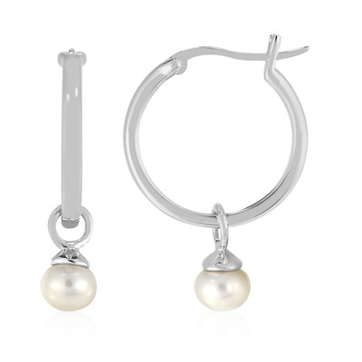 Pendientes en plata con Perla Freshwater