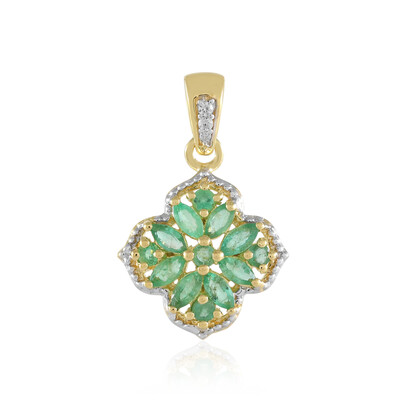 Colgante en plata con Esmeralda de Zambia
