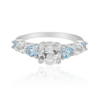 Anillo en plata con Topacio blanco