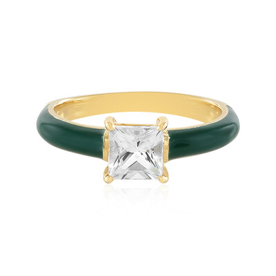 Anillo en plata con Topacio blanco