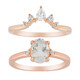 Anillo en plata con Topacio blanco