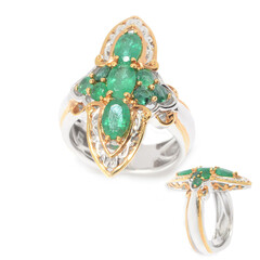 Anillo en plata con Esmeralda de Zambia (Gems en Vogue)