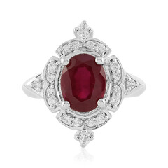 Anillo en plata con Rubí de Madagascar