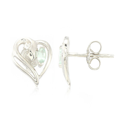 Pendientes en plata con Turmalina cuprífera