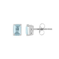 Pendientes en plata con Topacio azul cielo