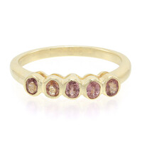 Anillo en oro con Zafiro Padparascha no calentado
