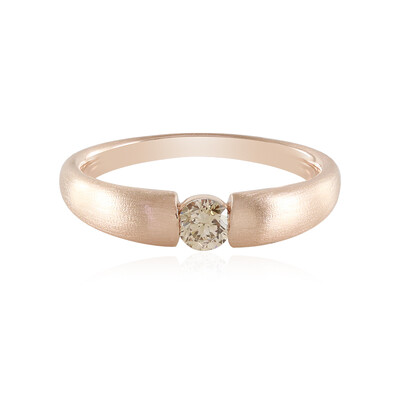 Anillo en oro con Diamante chocolate VS2
