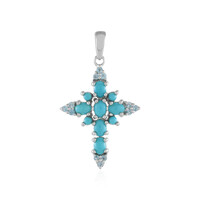 Colgante en plata con Turquesa bella durmiente