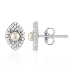 Pendientes en plata con Perla Freshwater
