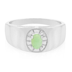 Anillo de hombre en plata con Crisoprasa imperial
