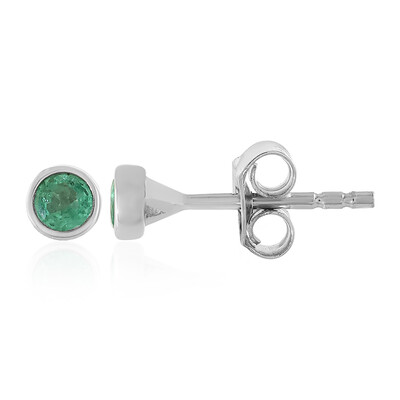 Pendientes en plata con Esmeralda de Colombia
