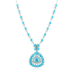 Collar en plata con Turquesa bella durmiente