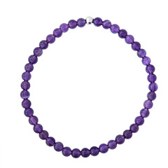 Brazalete en plata con Amatista de Zambia