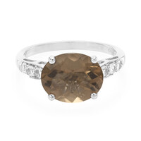 Anillo en plata con Cuarzo ahumado