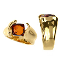 Anillo en plata con Ámbar báltico