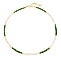 Collar en plata con Diópsido de Rusia