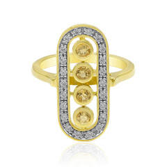 Anillo en plata con Citrino