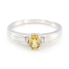 Anillo en plata con Turmalina cuprífera