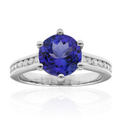 Anillo en platino con Tanzanita AAA