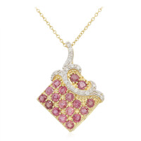 Collar en oro con Zafiro Padparascha no calentado (AMAYANI)