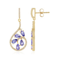 Pendientes en plata con Tanzanita