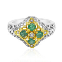 Anillo en plata con Esmeralda de Brasil