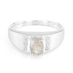 Anillo de hombre en plata con Labradorita
