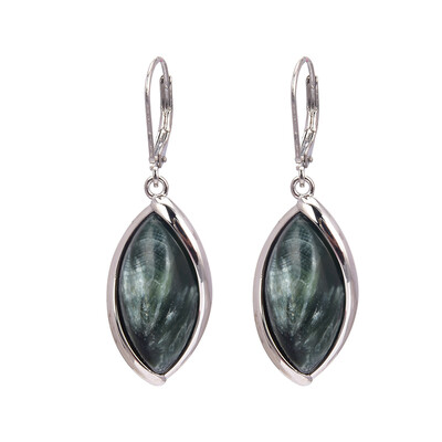 Pendientes en plata con Serafinita