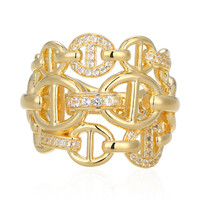 Anillo en plata con Topacio blanco