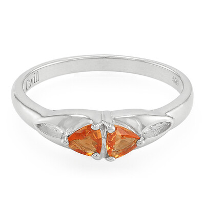 Anillo en plata con Zafiro Padparadscha