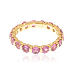 Anillo en plata con Zafiro rosa de Madagascar