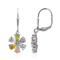 Pendientes en plata con Topacio azul cielo