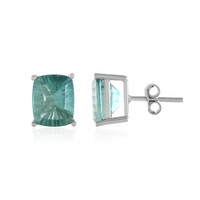 Pendientes en plata con Fluorita verde