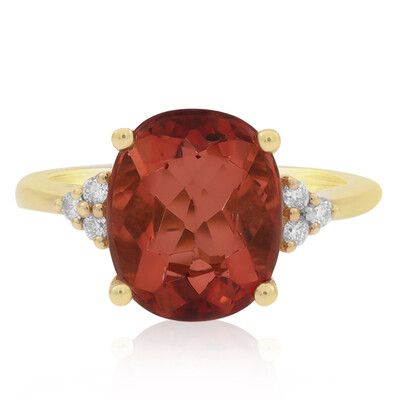 Anillo en oro con Fluorita roja (AMAYANI)