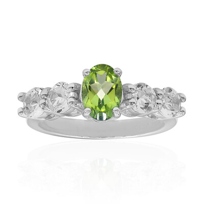 Anillo en plata con Topacio Kiwi