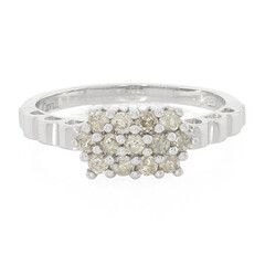 Anillo en plata con Diamante chocolate