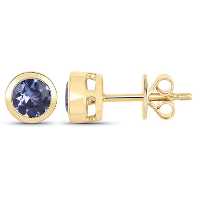 Pendientes en oro con Tanzanita