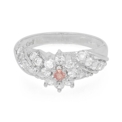 Anillo en plata con Zafiro Padparadscha