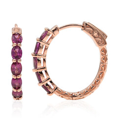Pendientes en plata con Rodolita