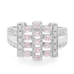 Anillo en plata con Zafiro de Ceilán rosa