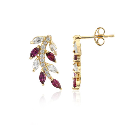 Pendientes en plata con Rodolita